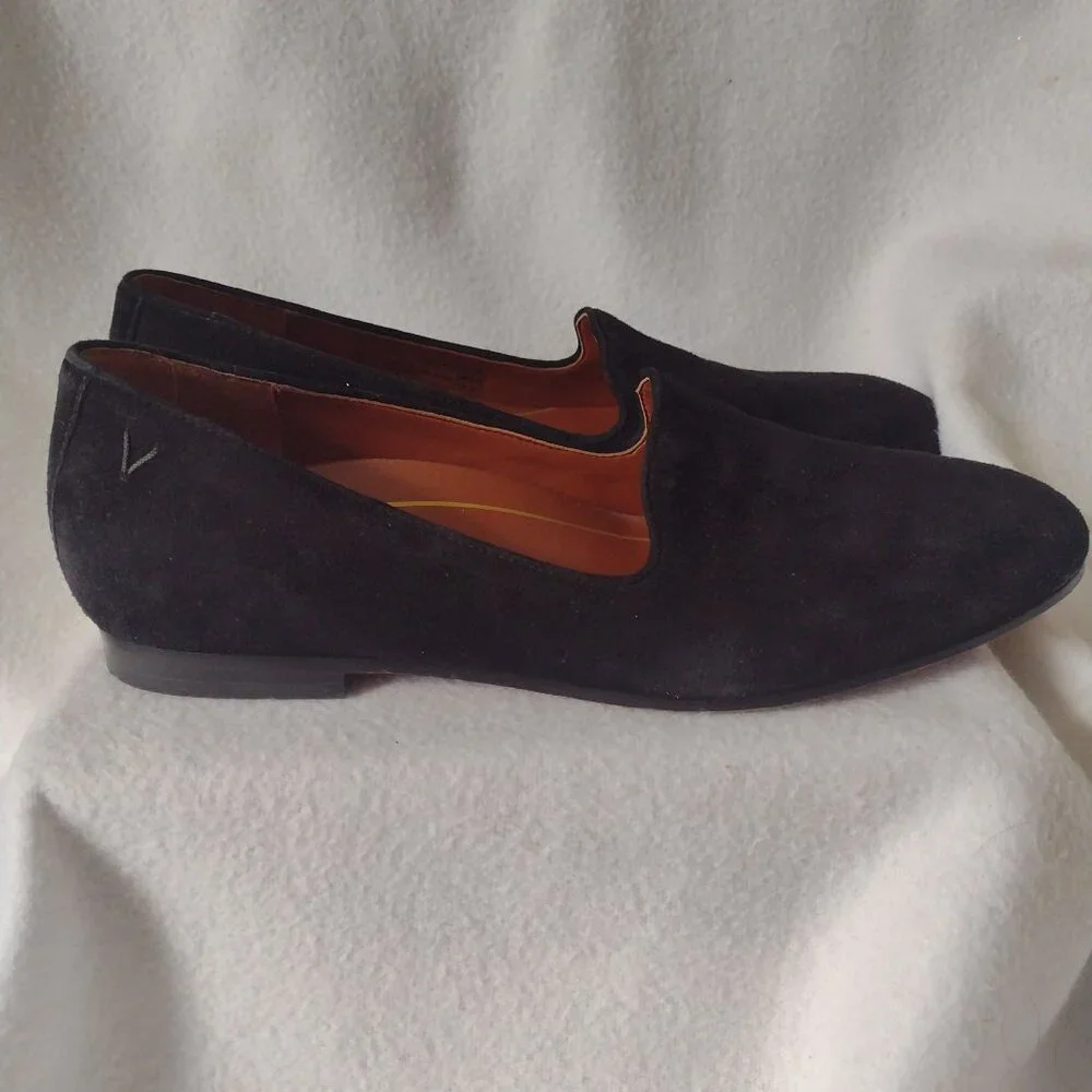 Vionic Willa Black Suede Loafers 8 Comfort Slip-On Business Casual Shoes - Picture 5 of 10